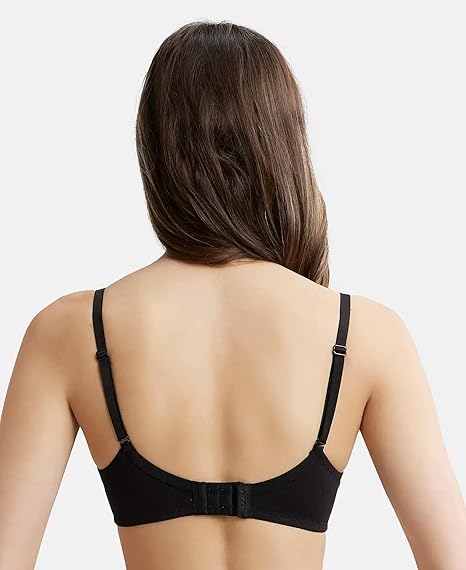 Jockey FE23 Women’s Wirefree Padded Cotton T-Shirt Bra – Medium Coverage Multiway with Detachable Straps